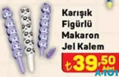 KARIŞIK FİGÜRLÜ MAKARON JEL KALEM